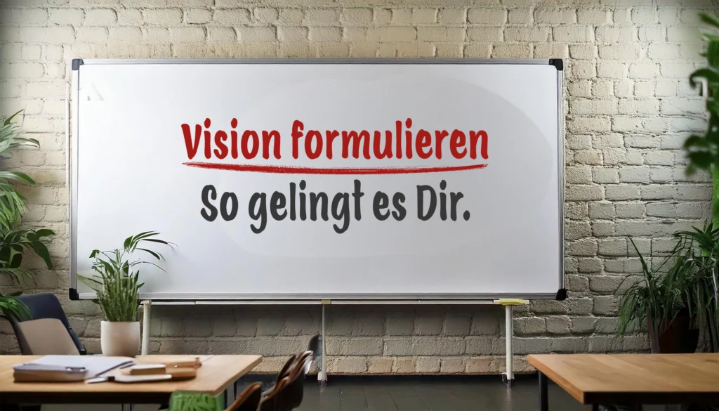 Vision formulieren auf weißem Hintergrund.
